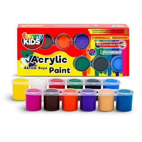 RİCH FUNNY KİDS 12'Lİ 25 ML AKRİLİK BOYA