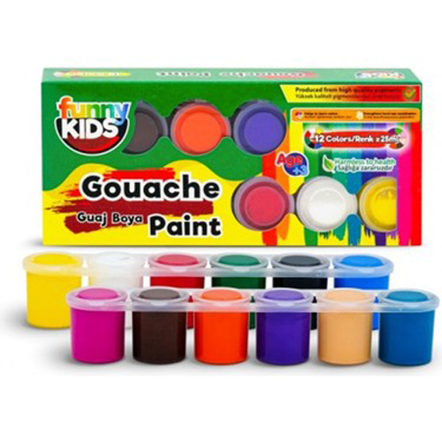RİCH FUNNY KİDS 12'Lİ 25 ML GUAJ BOYA