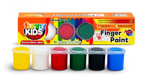 RİCH FUNNY KİDS 6'LI 25 ML PARMAK BOYA