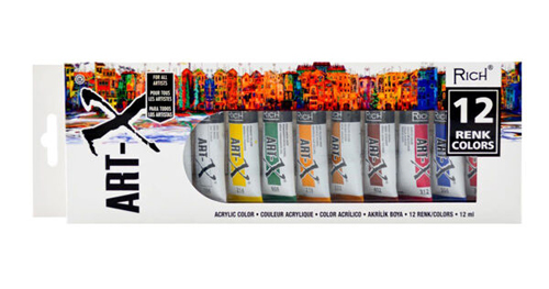 RİCH ART-X 12 Lİ 12 ML TÜP AKRİLİK BOYA