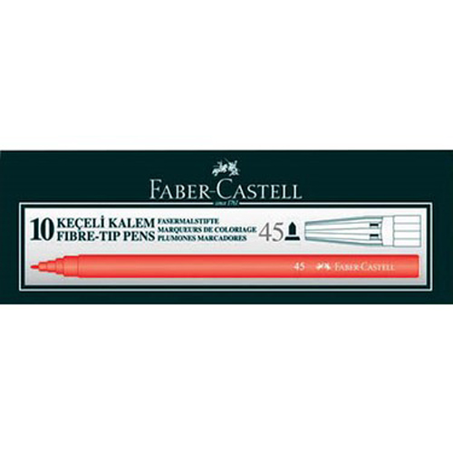 FABER CASTELL TEKLİ KIRMIZI KALEM PK:10'LU