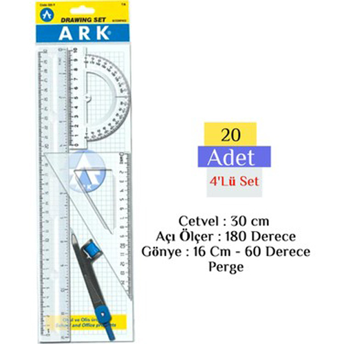 ARK CETVEL SETİ 4'LÜ PERGELLİ PK:20'Lİ