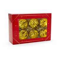 5cm Yılbaşı Ağaç Süsleme Topları 6lı