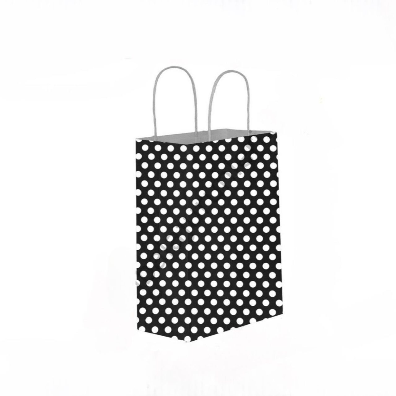 KİKA 25X12X31CM KAĞİT POŞET PUANTİYELİ SİYAH