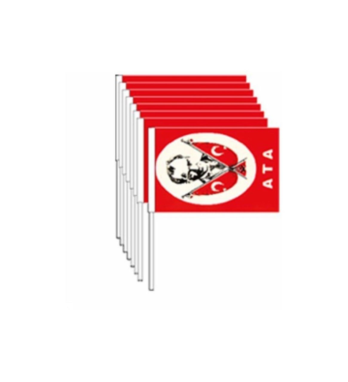 BÜYÜK SOPALI ATA KAĞIT BAYRAK
