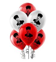 12" PASTEL BALON BASKILI 100LÜ -ATATÜRK-