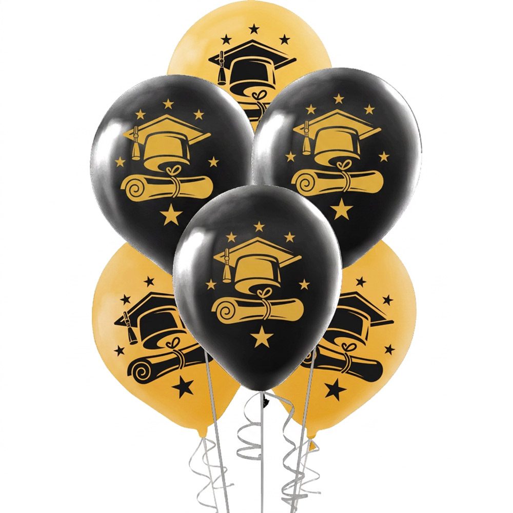 12" PASTEL BALON BASKILI 100LÜ- MEZUNİYET-