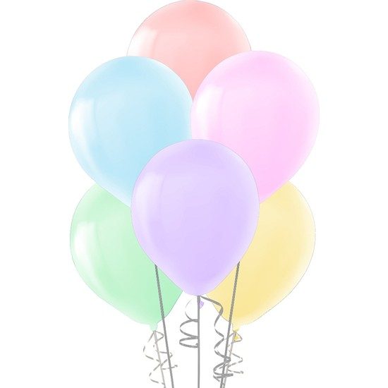 5" MAKARON BALON 50Lİ -KARIŞIK-