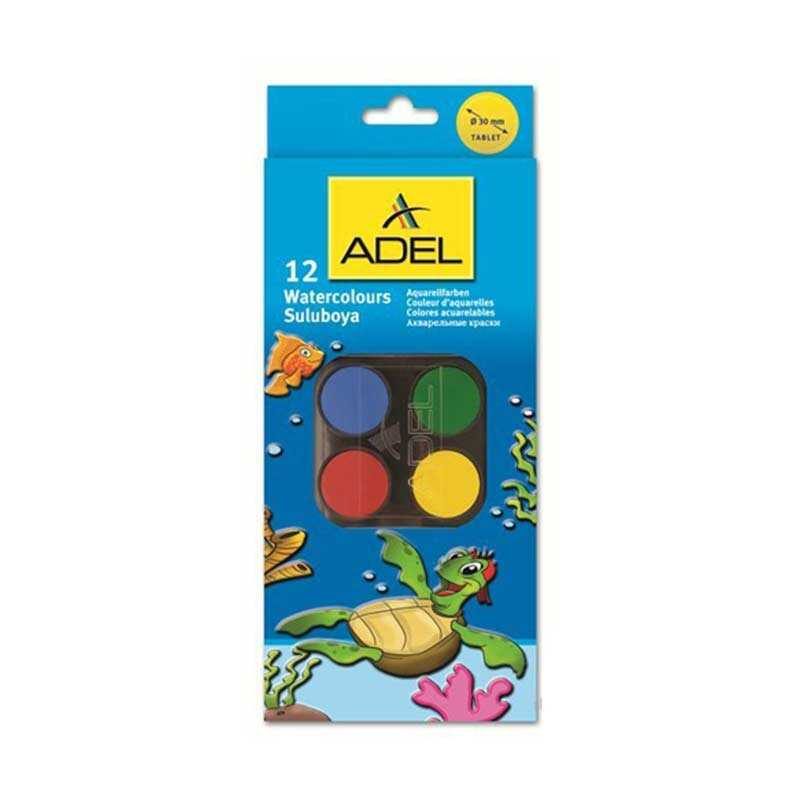 ADEL 12 RENK SULU BOYA BÜYÜK TABLET