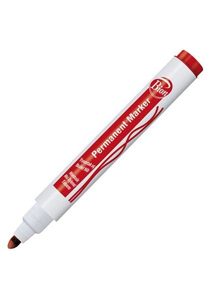 BİON PERMANENT MARKER YUVARLAK UÇ KIRMIZI 12'Lİ
