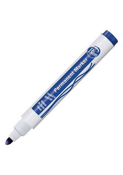 BİON PERMANENT MARKER YUVARLAK UÇ MAVİ 12'Lİ