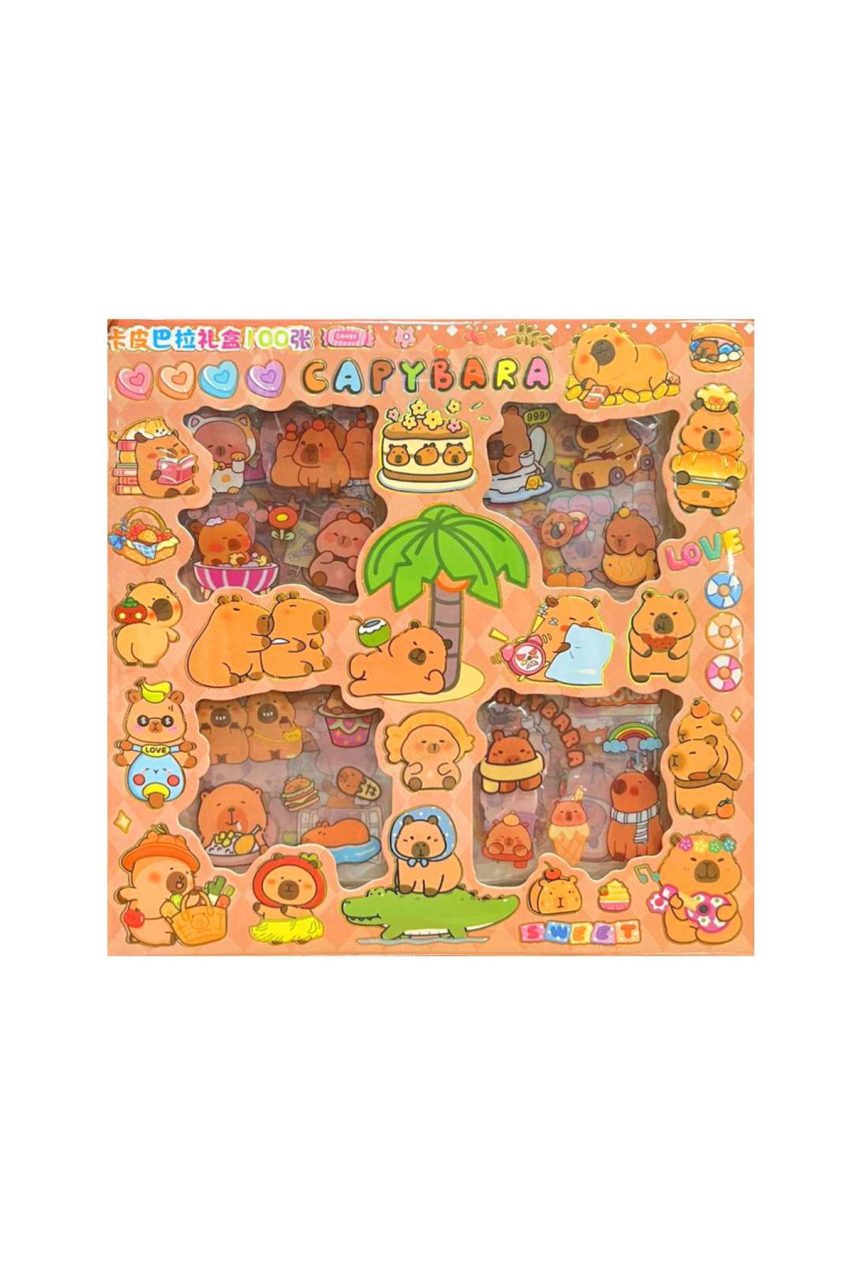 CAPY BARA 100 PARÇA KUTULU STİCKER