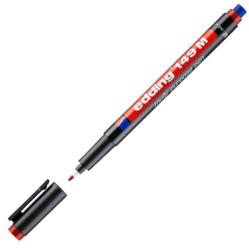EDDİNG ASETAT KALEMİ SİLGİLİ KIRMIZI M 149-M
