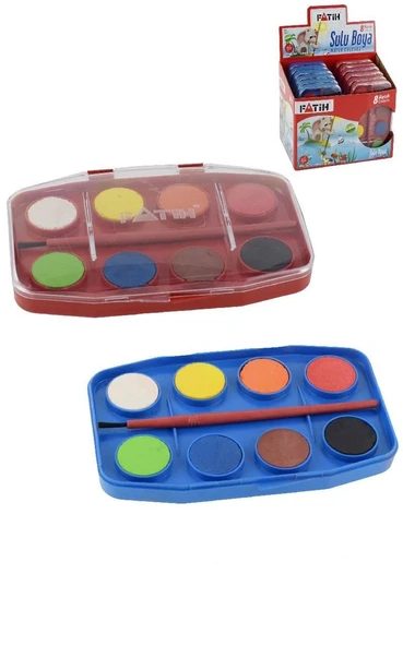 FATİH 8'Lİ SULU BOYA PLASTİK KUTU
