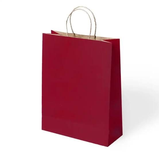 KİKA 15X8X20 BÜKÜM SAPLI POŞET BORDO 24'LÜ