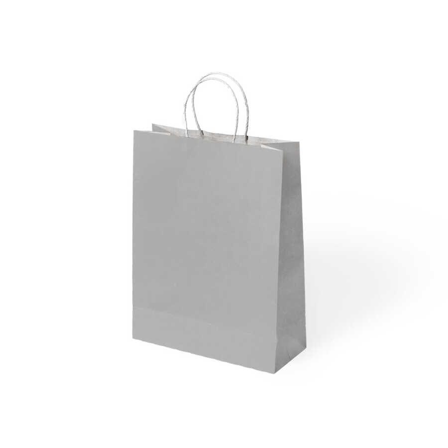 KİKA 15X8X20 BÜKÜM SAPLI POŞET GÜMÜŞ