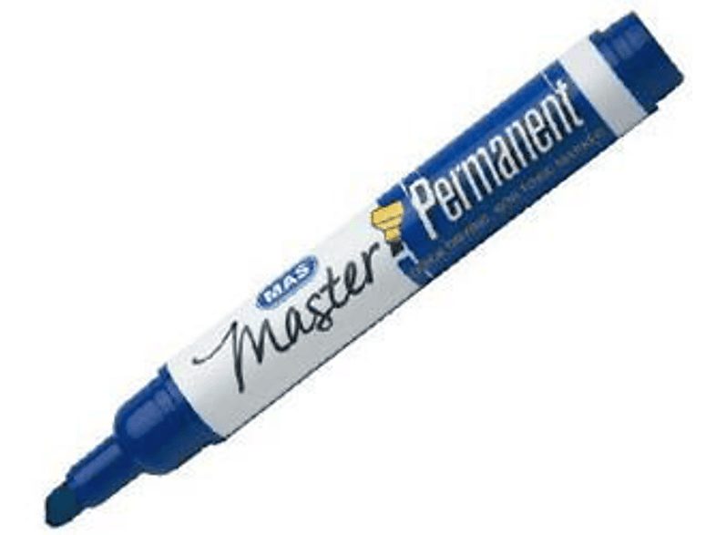MAS PERMANENT MARKER KESİK UÇ MAVİ 12'Lİ