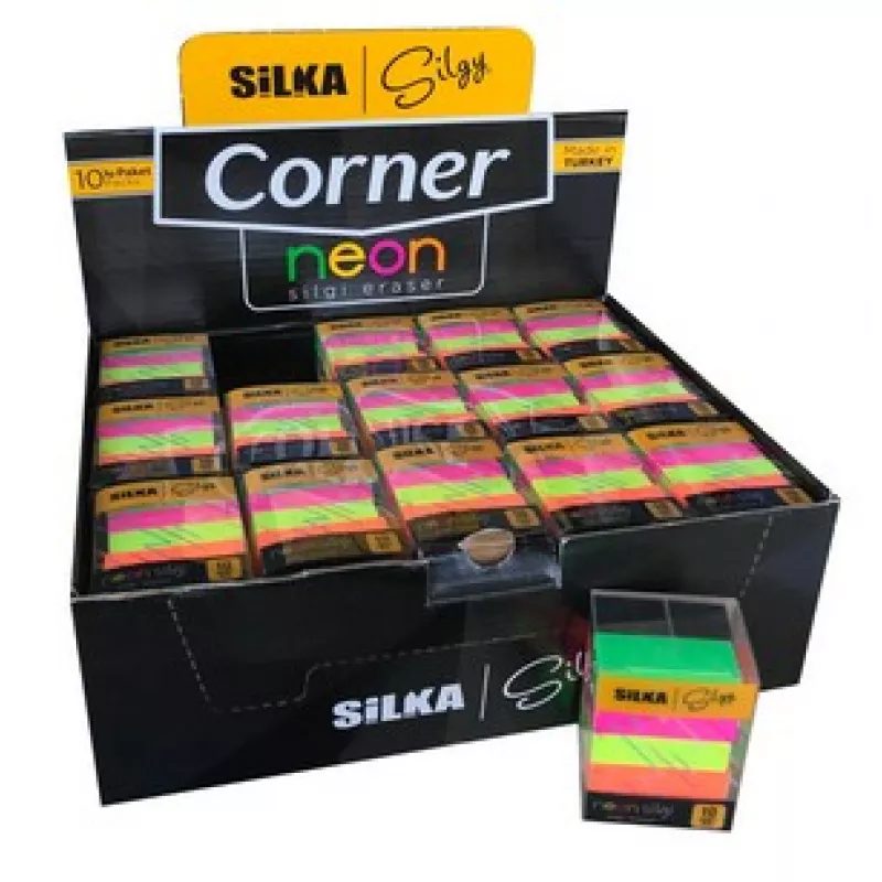 SİLKA CORNER NEON SİLGİ 8'Lİ PK:30'LU